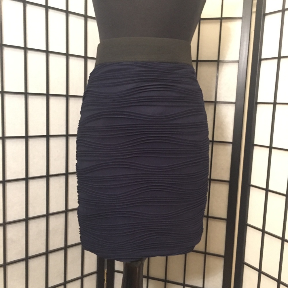 Ribbed Blue Skirt